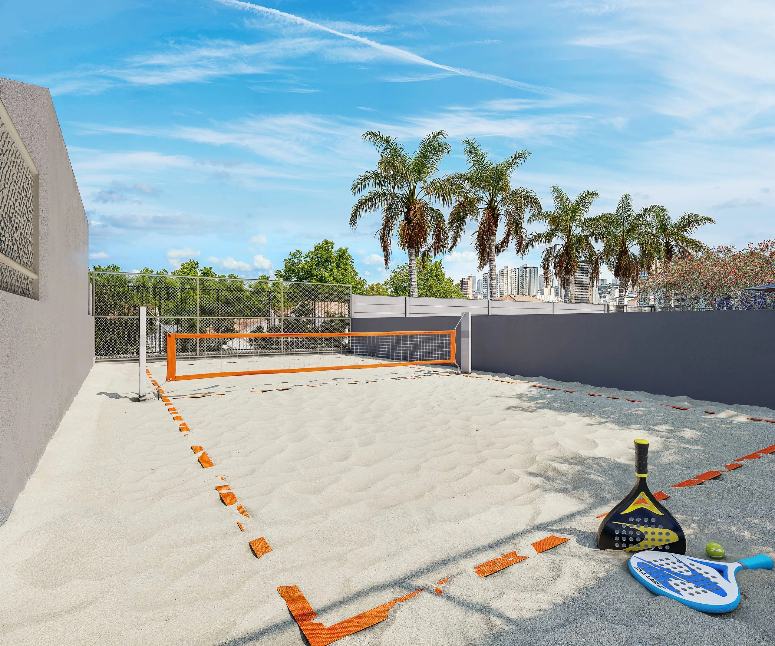 Perspectiva da quadra de areia